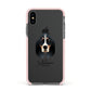 Basset Bleu De Gascogne Personalised Apple iPhone Xs Impact Case Pink Edge on Black Phone