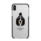 Basset Bleu De Gascogne Personalised Apple iPhone Xs Max Impact Case Black Edge on Silver Phone