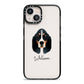 Basset Bleu De Gascogne Personalised iPhone 13 Black Impact Case on Silver phone
