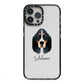 Basset Bleu De Gascogne Personalised iPhone 13 Pro Max Black Impact Case on Silver phone