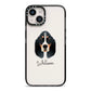 Basset Bleu De Gascogne Personalised iPhone 14 Black Impact Case on Silver phone