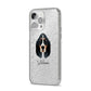 Basset Bleu De Gascogne Personalised iPhone 14 Pro Max Glitter Tough Case Silver Angled Image