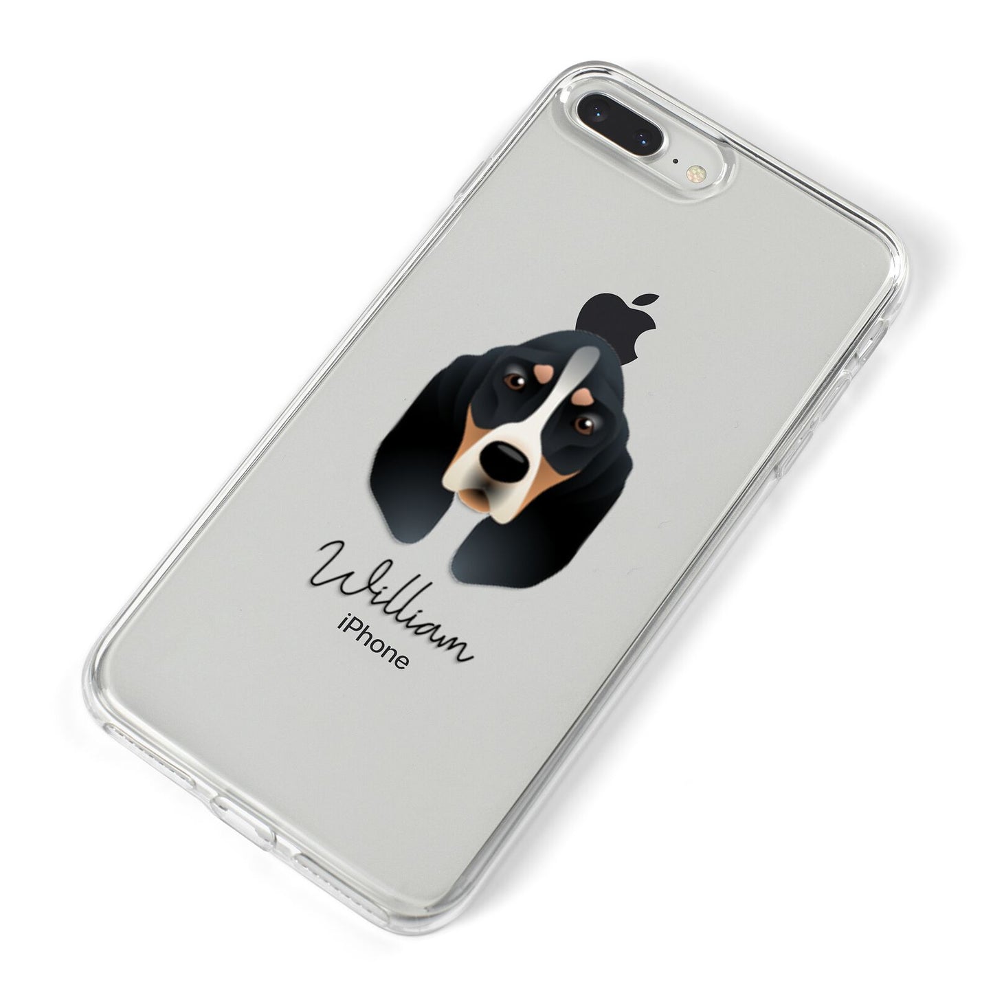 Basset Bleu De Gascogne Personalised iPhone 8 Plus Bumper Case on Silver iPhone Alternative Image