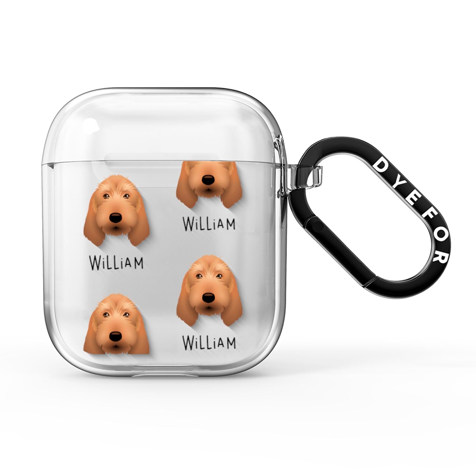 Basset Fauve De Bretagne Icon with Name AirPods Clear Case