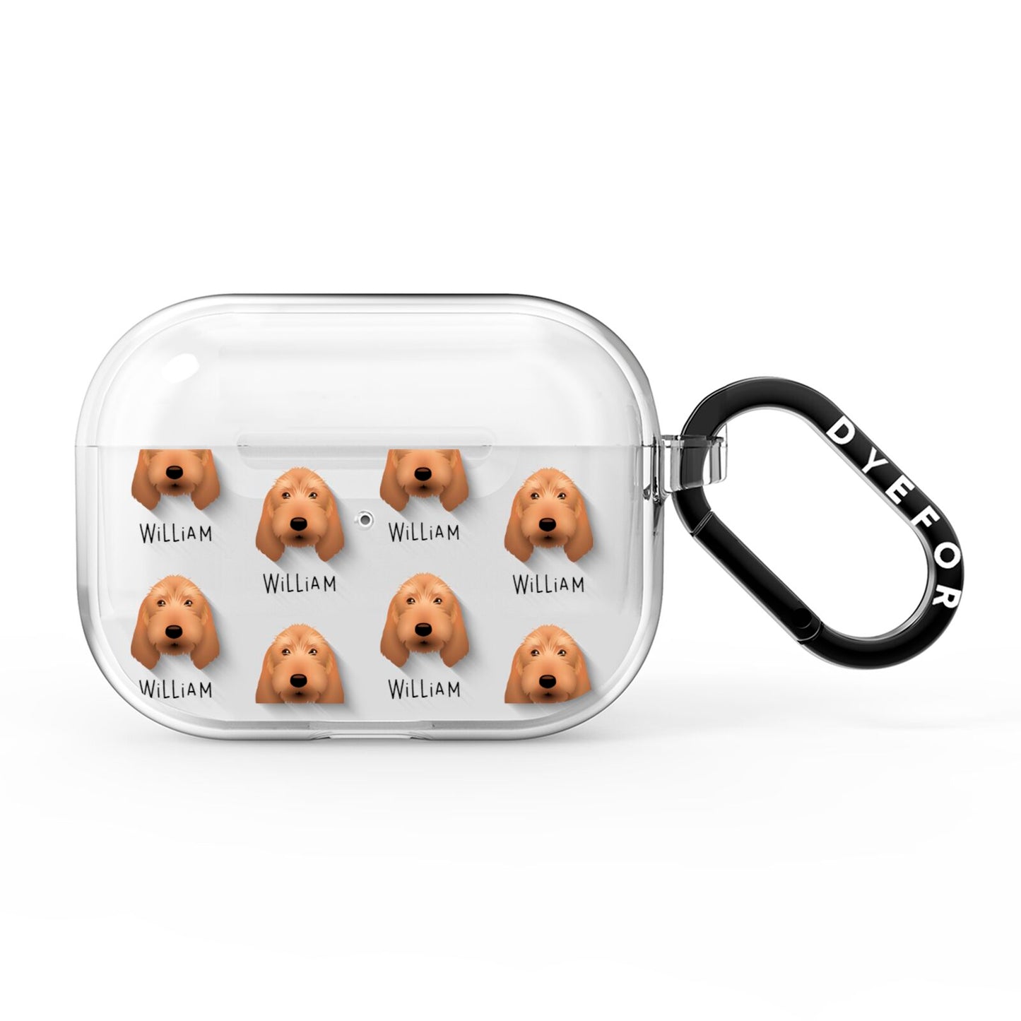 Basset Fauve De Bretagne Icon with Name AirPods Pro Clear Case