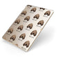 Basset Fauve De Bretagne Icon with Name Apple iPad Case on Gold iPad Side View