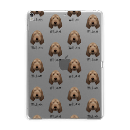 Basset Fauve De Bretagne Icon with Name Apple iPad Silver Case