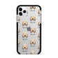 Basset Fauve De Bretagne Icon with Name Apple iPhone 11 Pro Max in Silver with Black Impact Case