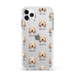 Basset Fauve De Bretagne Icon with Name Apple iPhone 11 Pro Max in Silver with White Impact Case