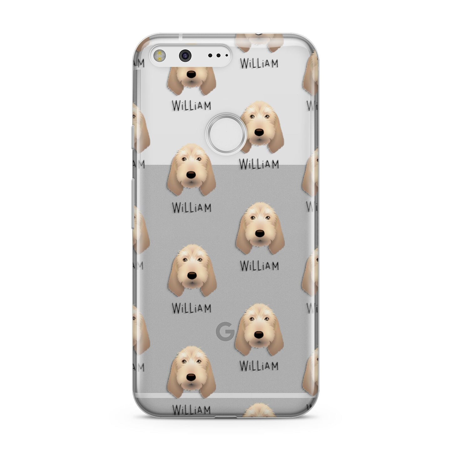Basset Fauve De Bretagne Icon with Name Google Pixel Case