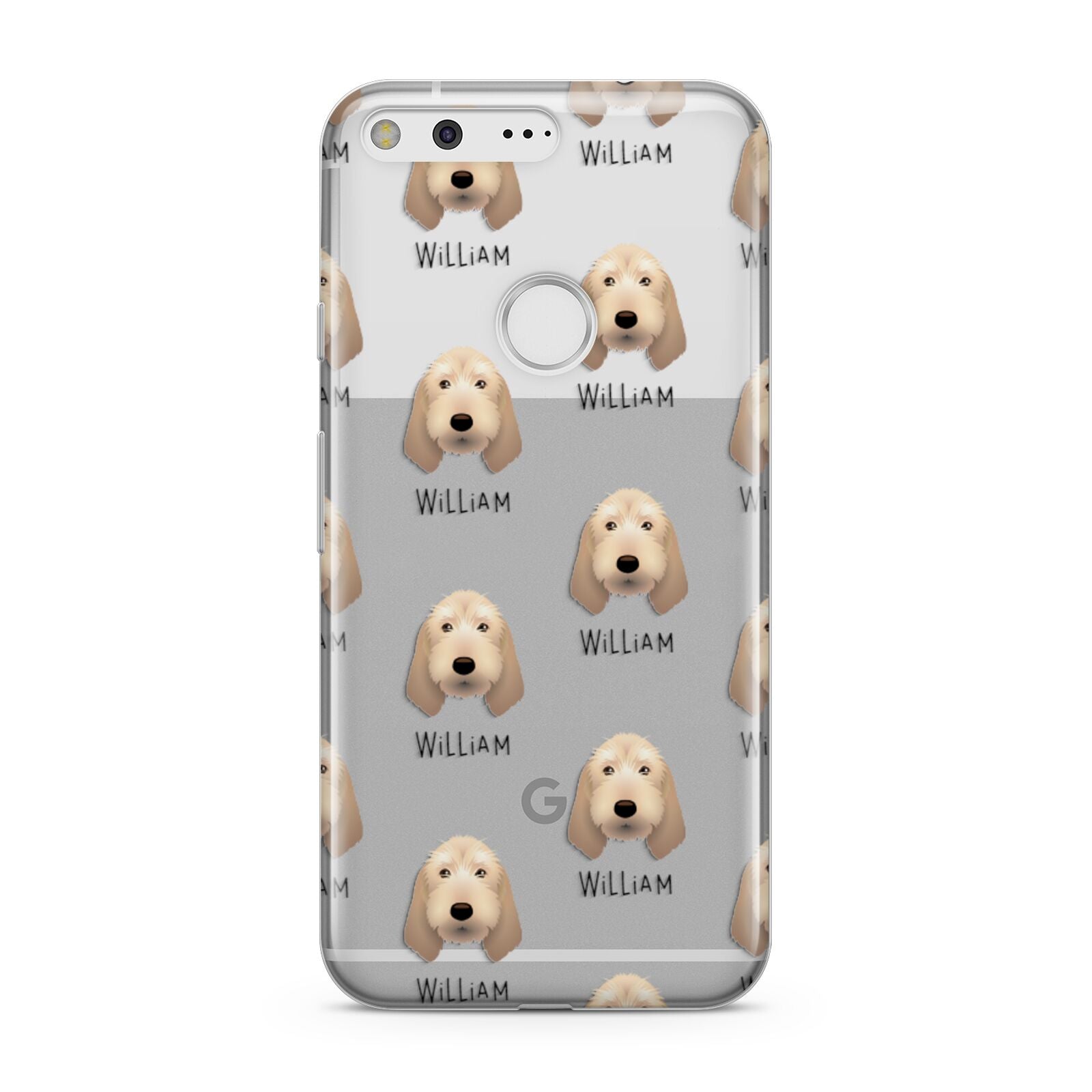 Basset Fauve De Bretagne Icon with Name Google Pixel Case