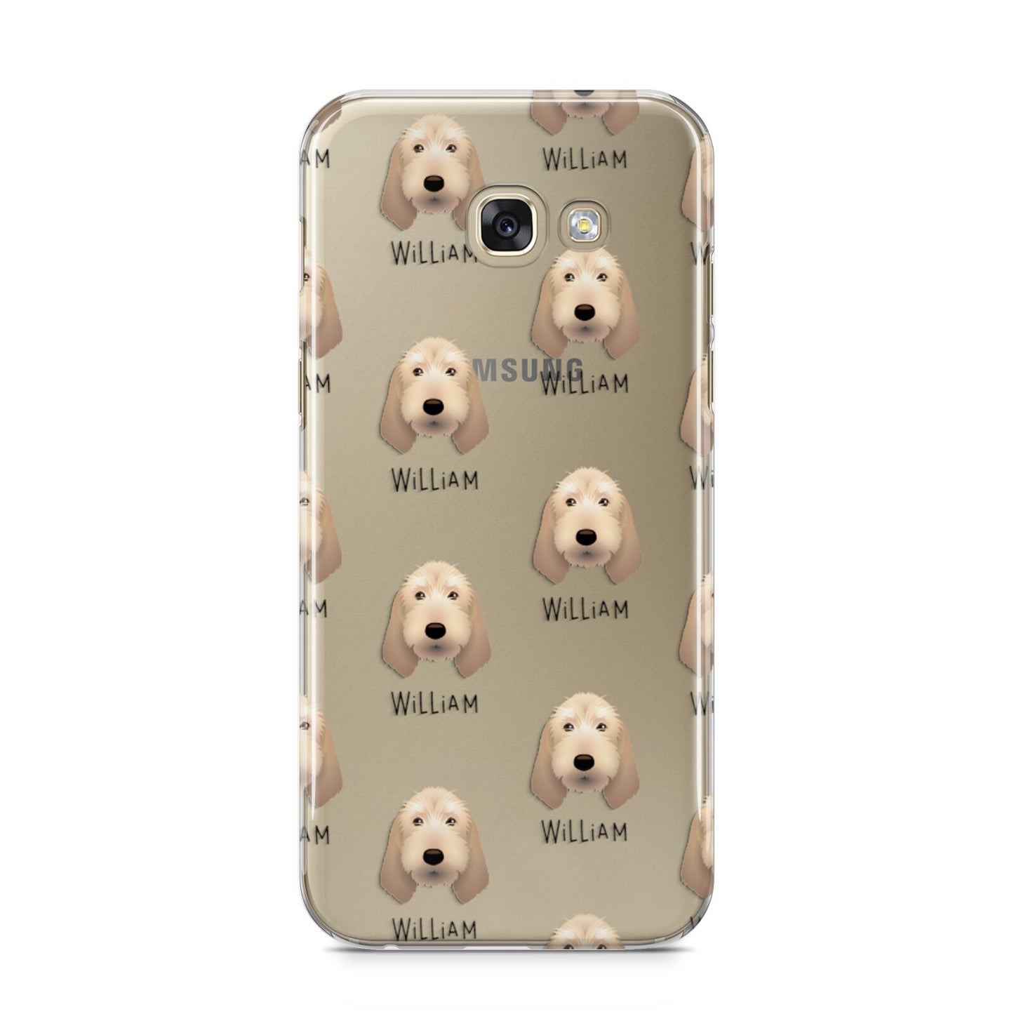 Basset Fauve De Bretagne Icon with Name Samsung Galaxy A5 2017 Case on gold phone