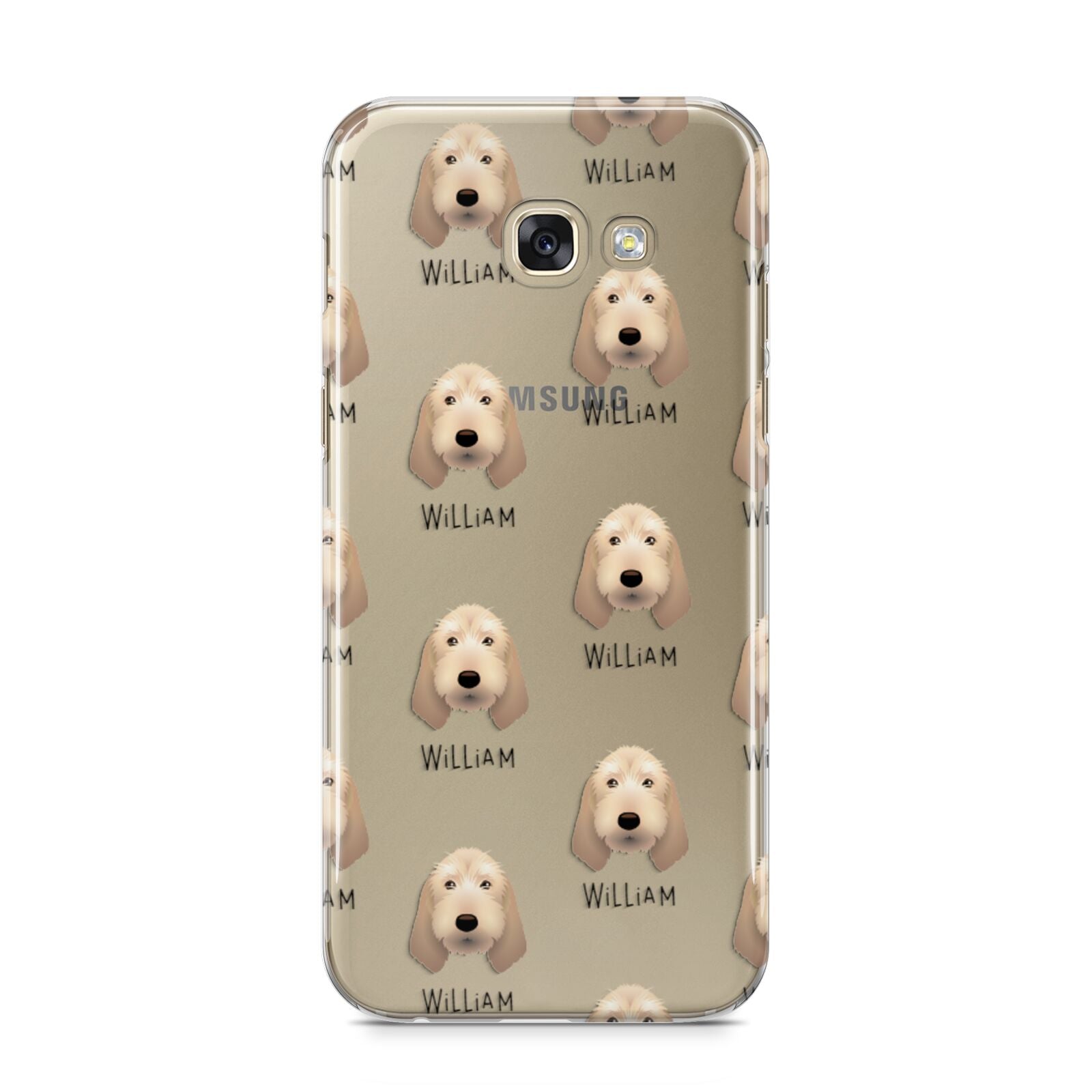 Basset Fauve De Bretagne Icon with Name Samsung Galaxy A5 2017 Case on gold phone