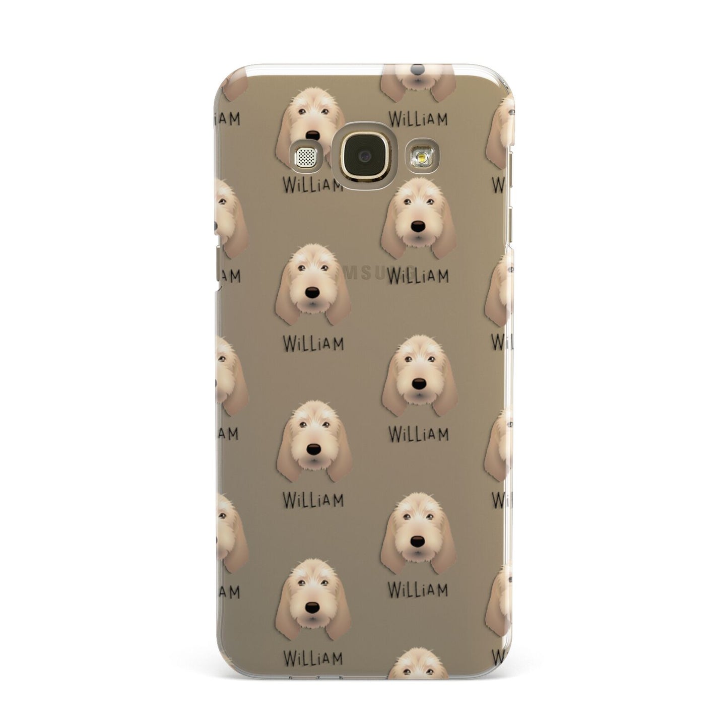 Basset Fauve De Bretagne Icon with Name Samsung Galaxy A8 Case