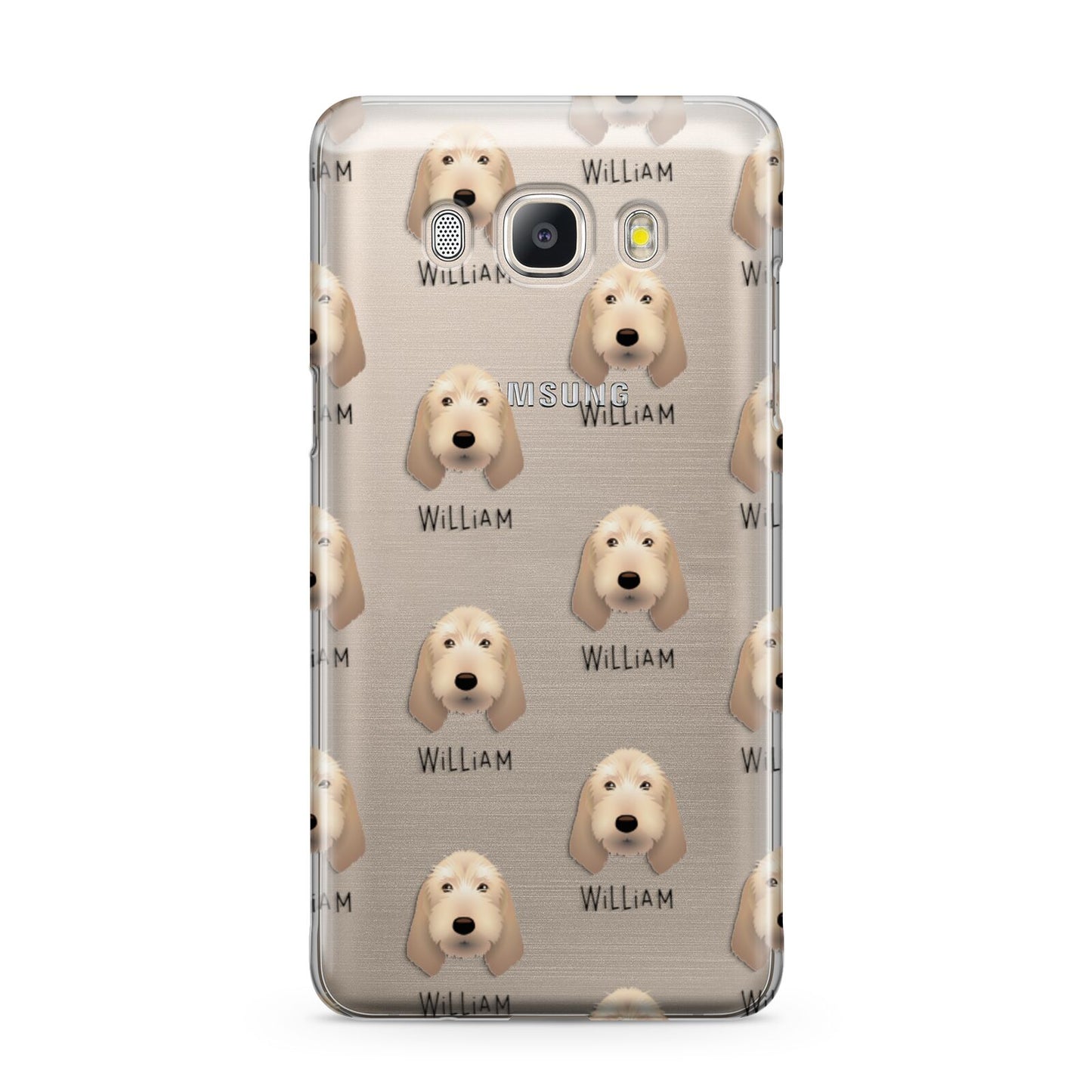 Basset Fauve De Bretagne Icon with Name Samsung Galaxy J5 2016 Case