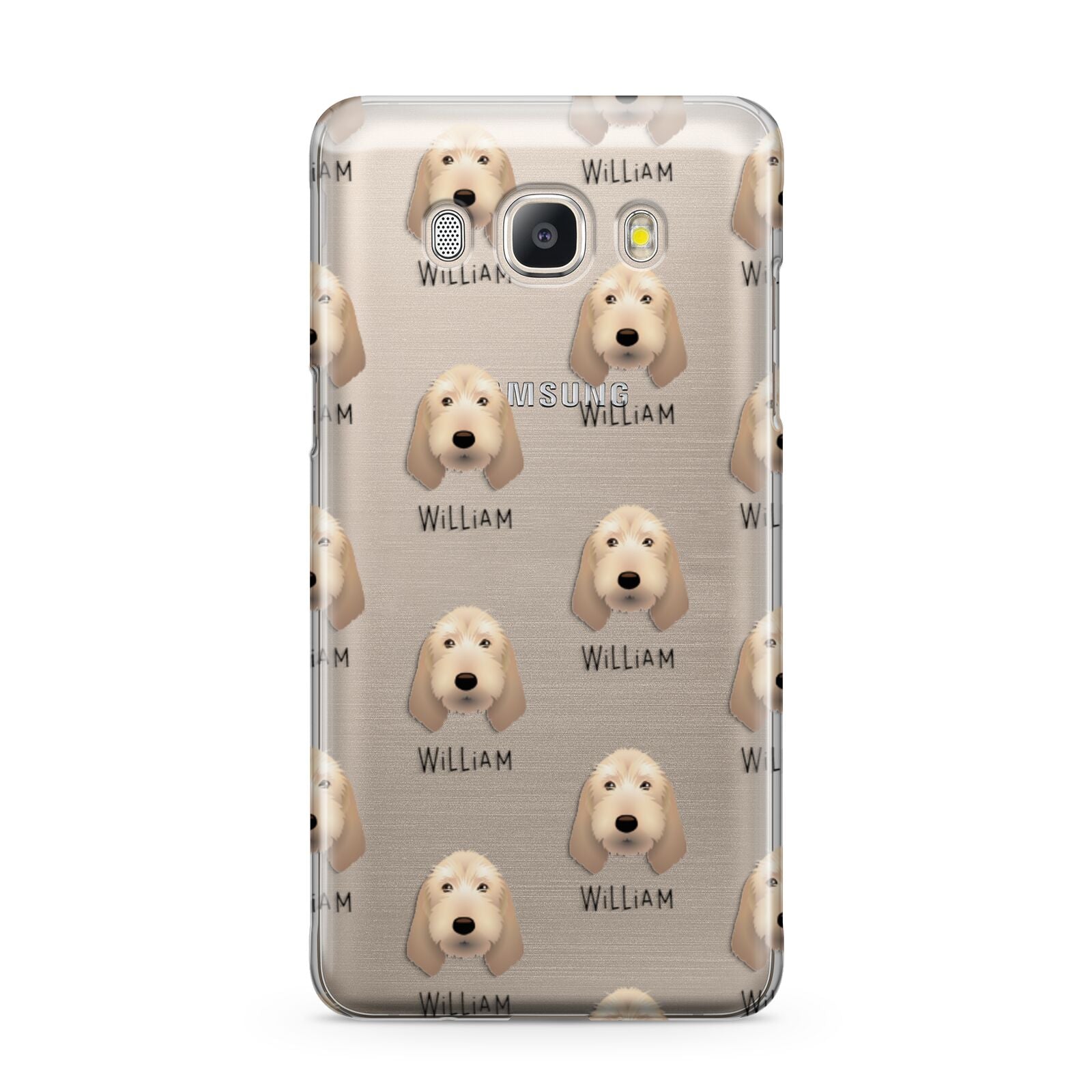 Basset Fauve De Bretagne Icon with Name Samsung Galaxy J5 2016 Case