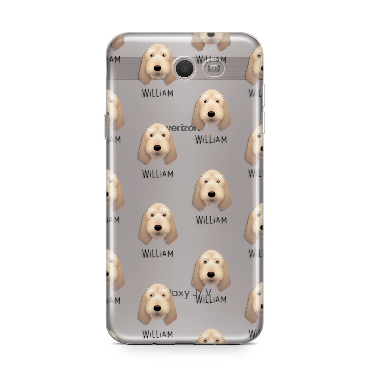 Basset Fauve De Bretagne Icon with Name Samsung Galaxy J7 2017 Case