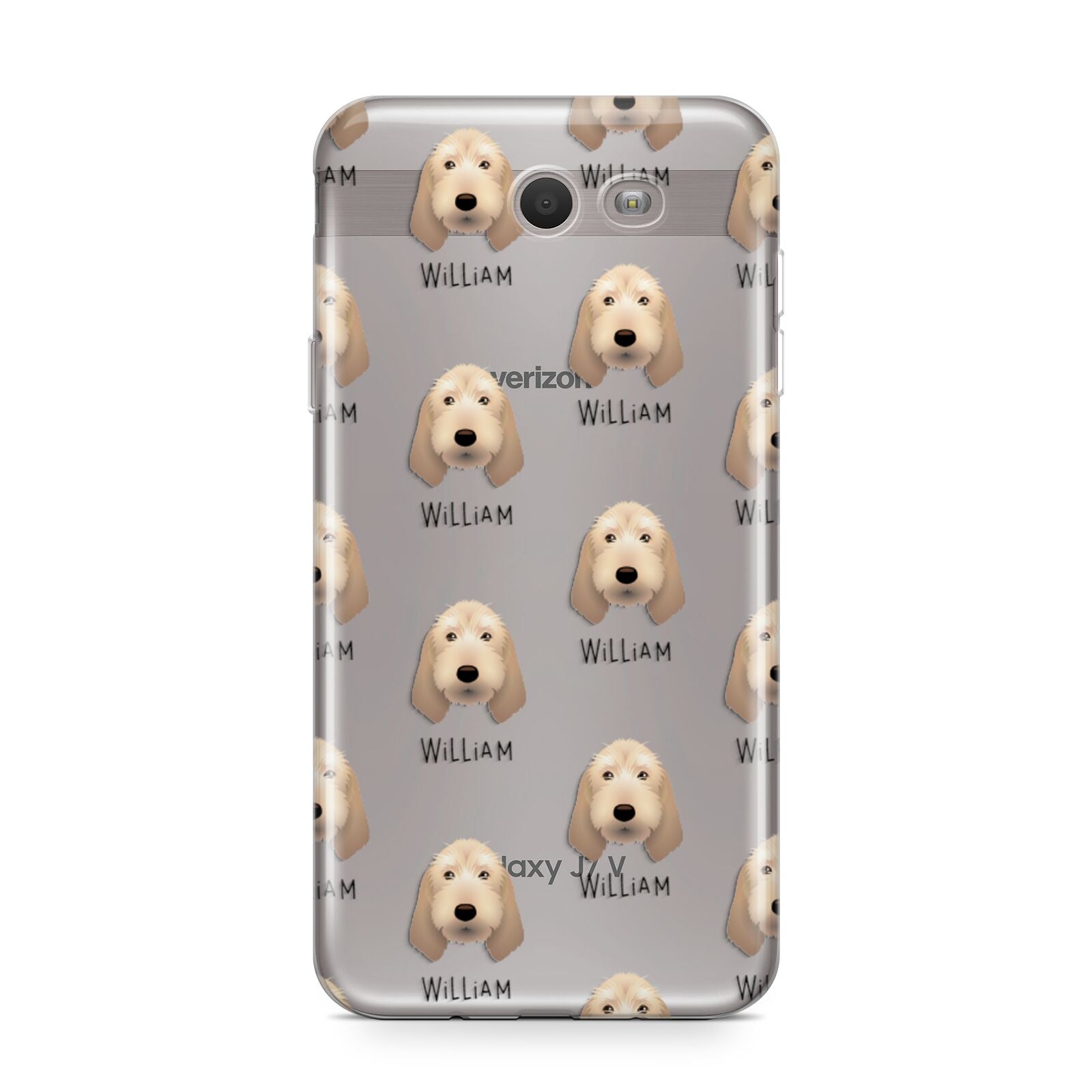 Basset Fauve De Bretagne Icon with Name Samsung Galaxy J7 2017 Case