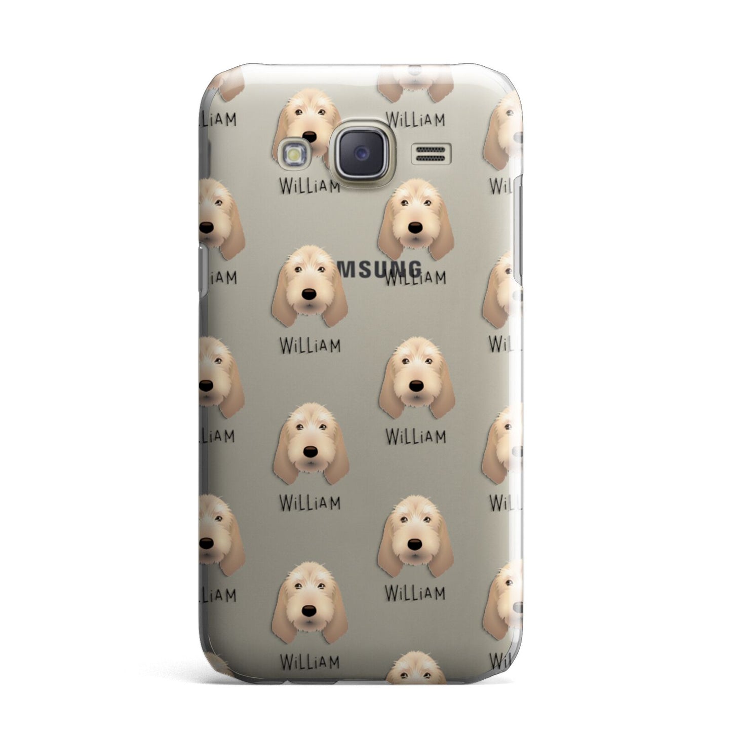 Basset Fauve De Bretagne Icon with Name Samsung Galaxy J7 Case