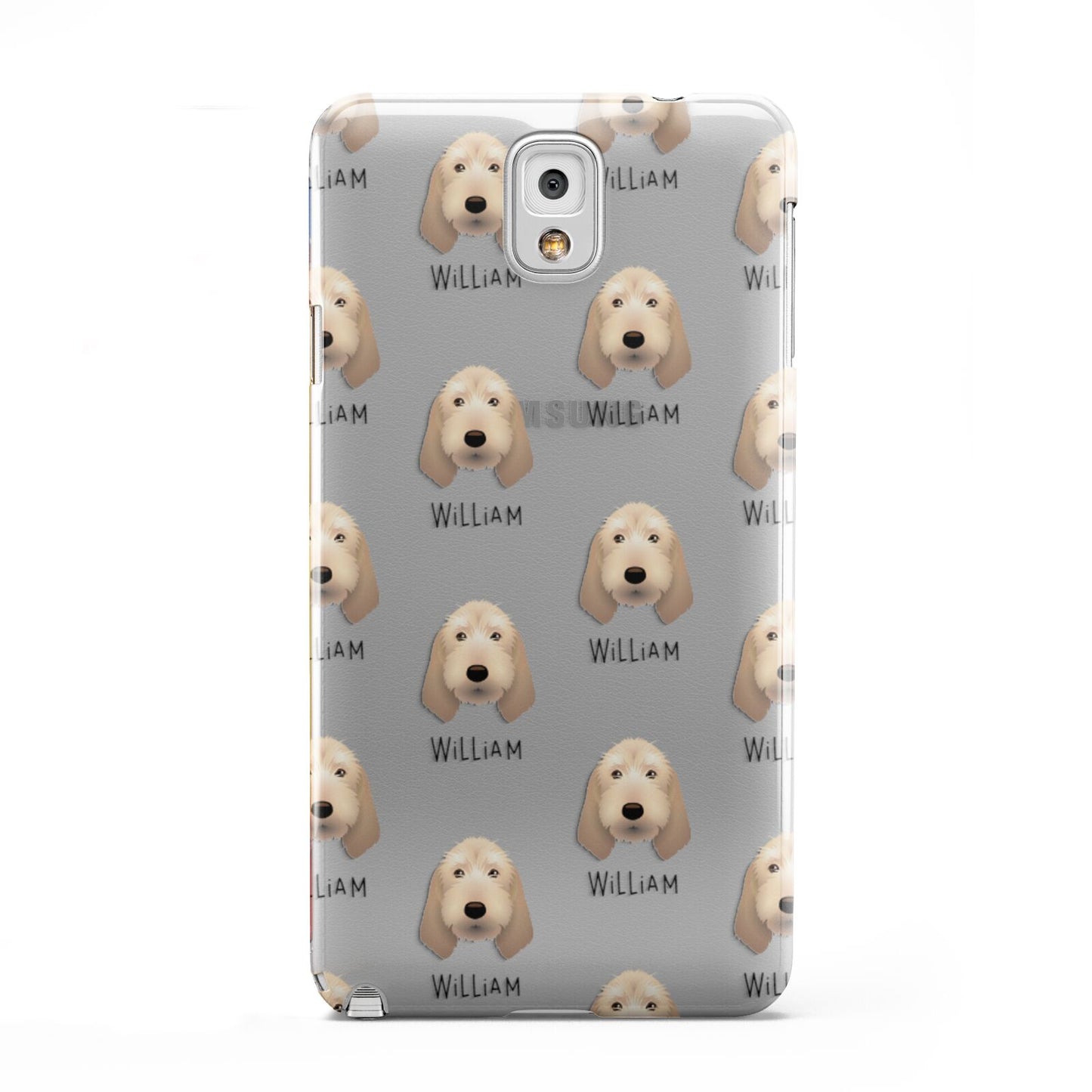 Basset Fauve De Bretagne Icon with Name Samsung Galaxy Note 3 Case