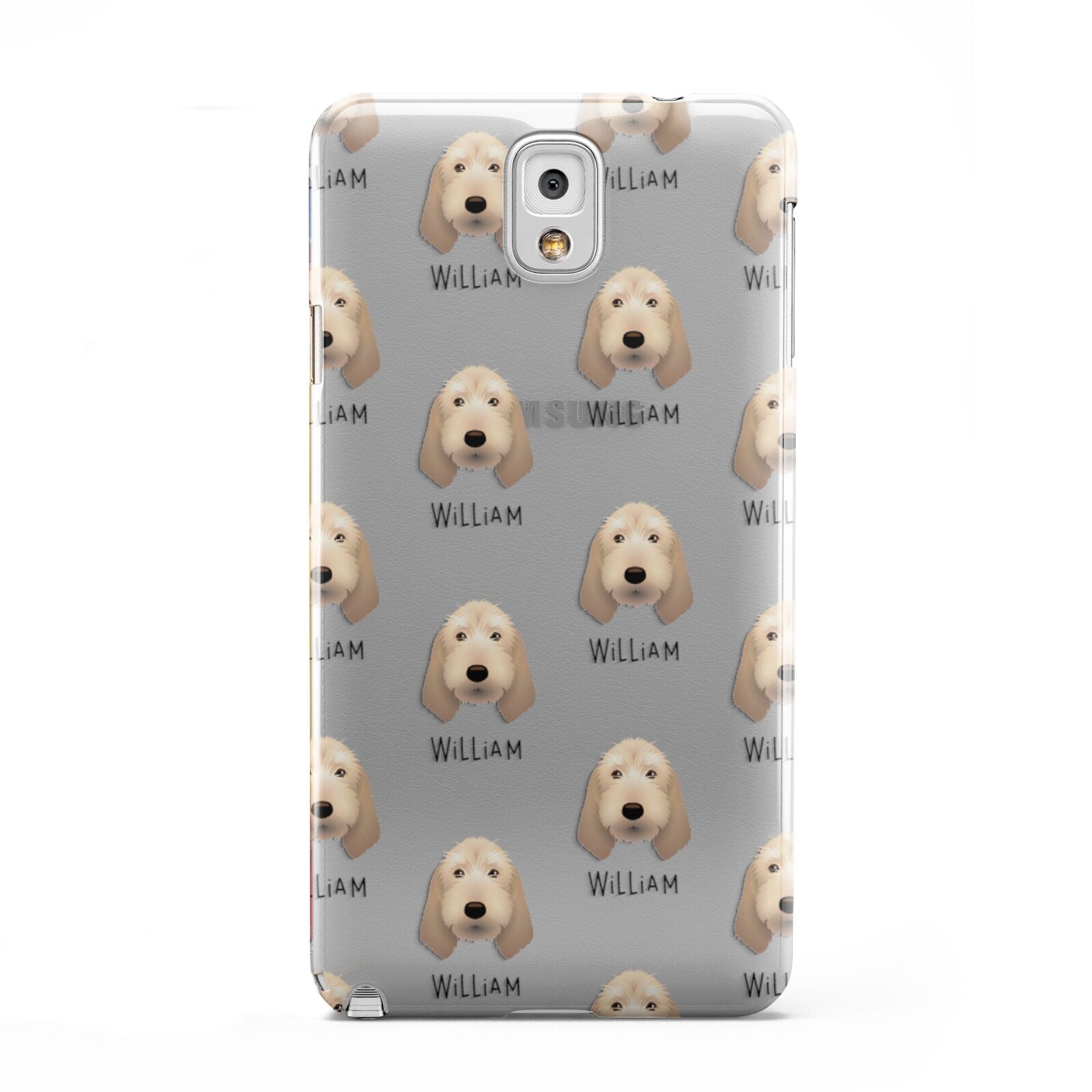 Basset Fauve De Bretagne Icon with Name Samsung Galaxy Note 3 Case