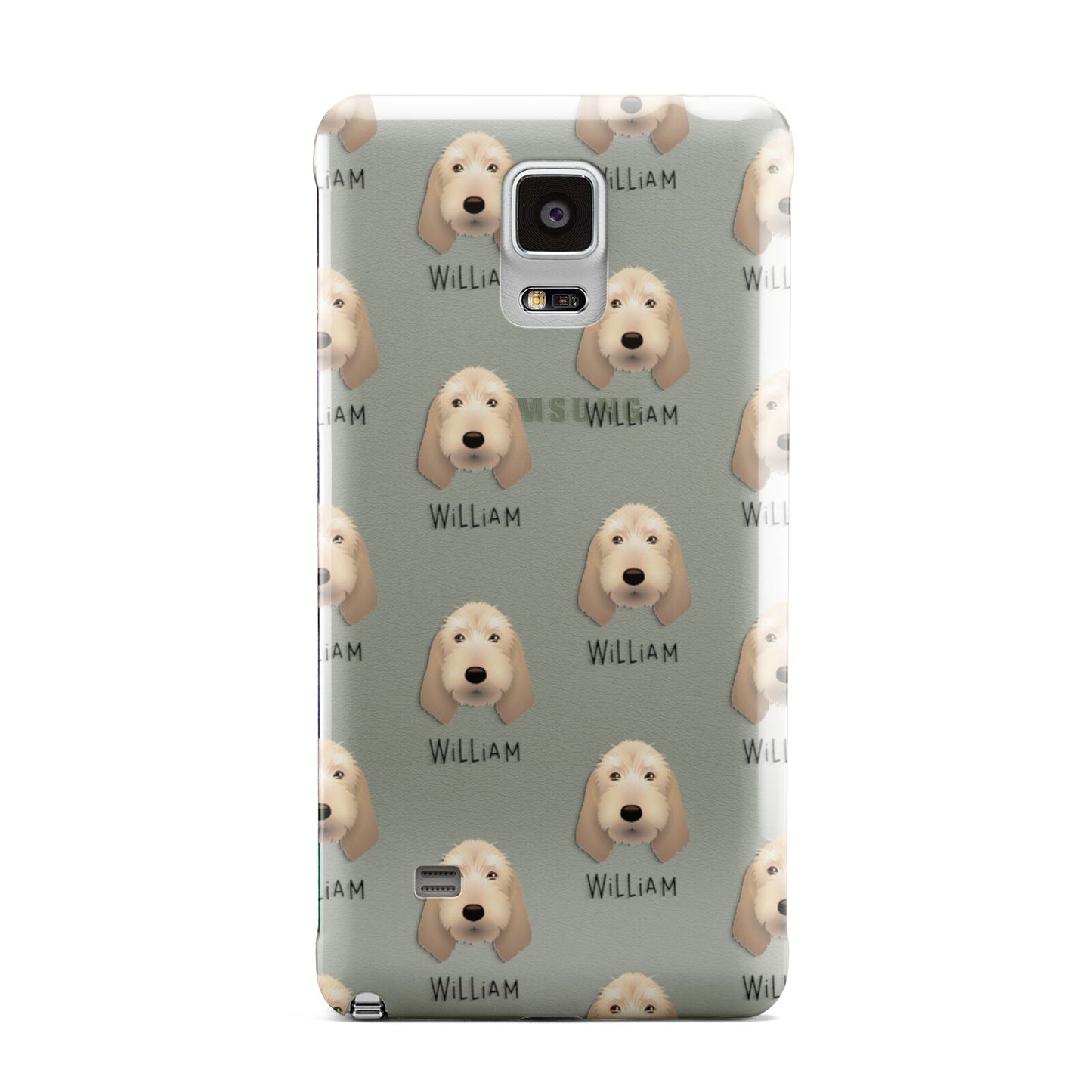 Basset Fauve De Bretagne Icon with Name Samsung Galaxy Note 4 Case