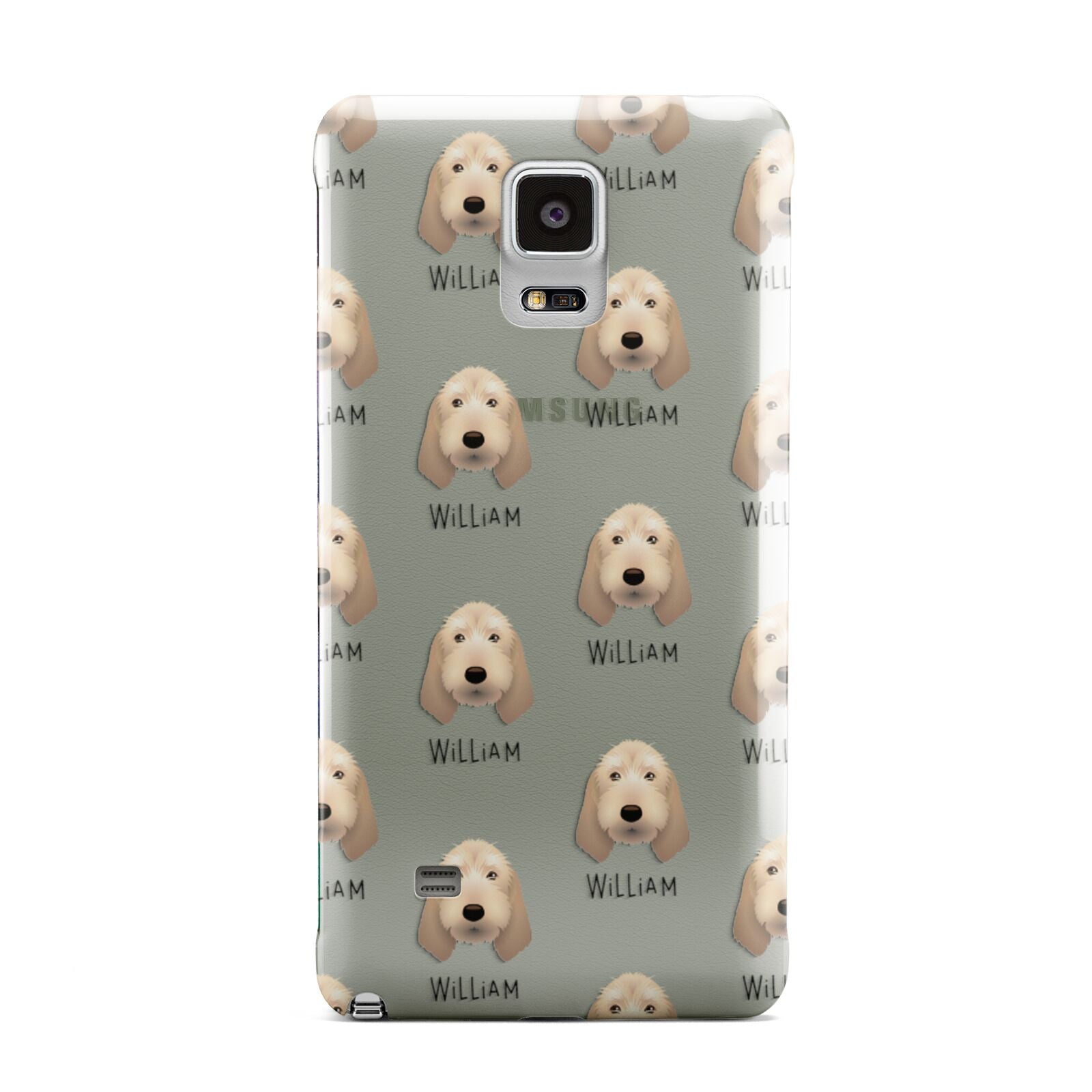 Basset Fauve De Bretagne Icon with Name Samsung Galaxy Note 4 Case