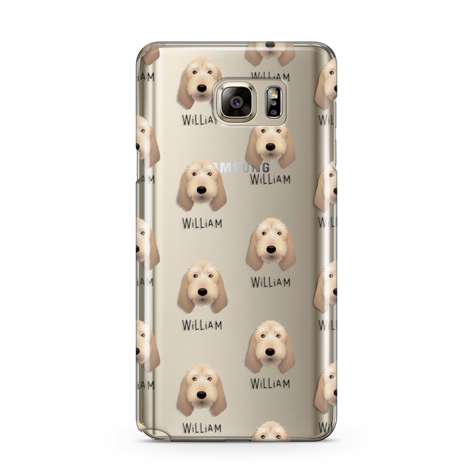 Basset Fauve De Bretagne Icon with Name Samsung Galaxy Note 5 Case
