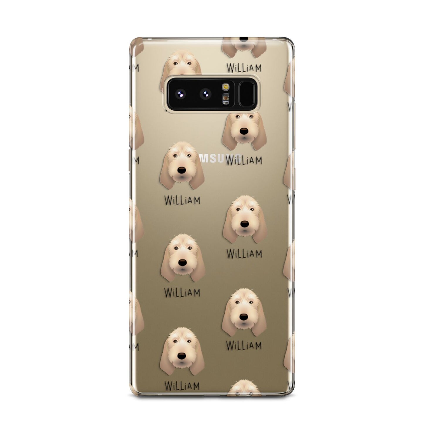 Basset Fauve De Bretagne Icon with Name Samsung Galaxy Note 8 Case