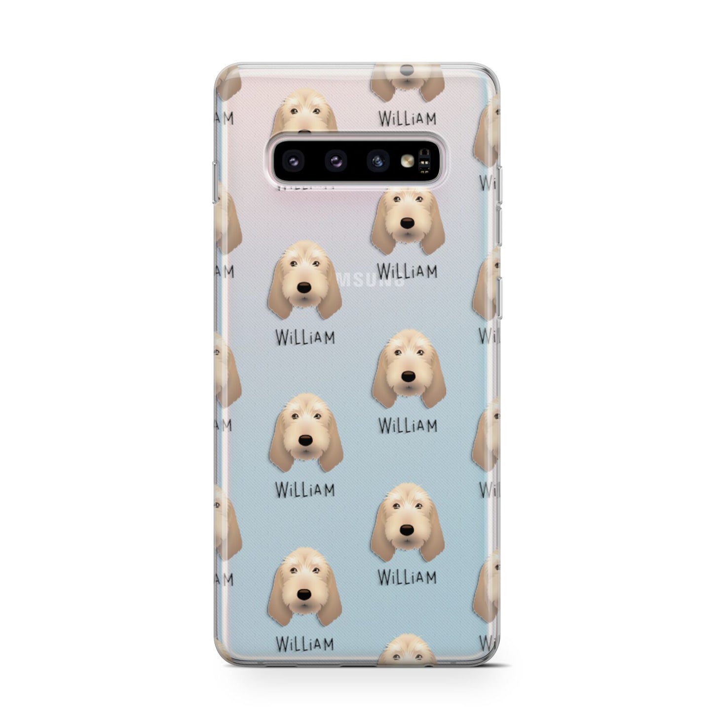 Basset Fauve De Bretagne Icon with Name Samsung Galaxy S10 Case