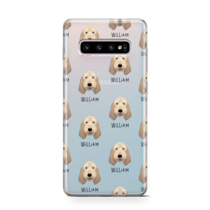 Basset Fauve De Bretagne Icon with Name Samsung Galaxy S10 Case