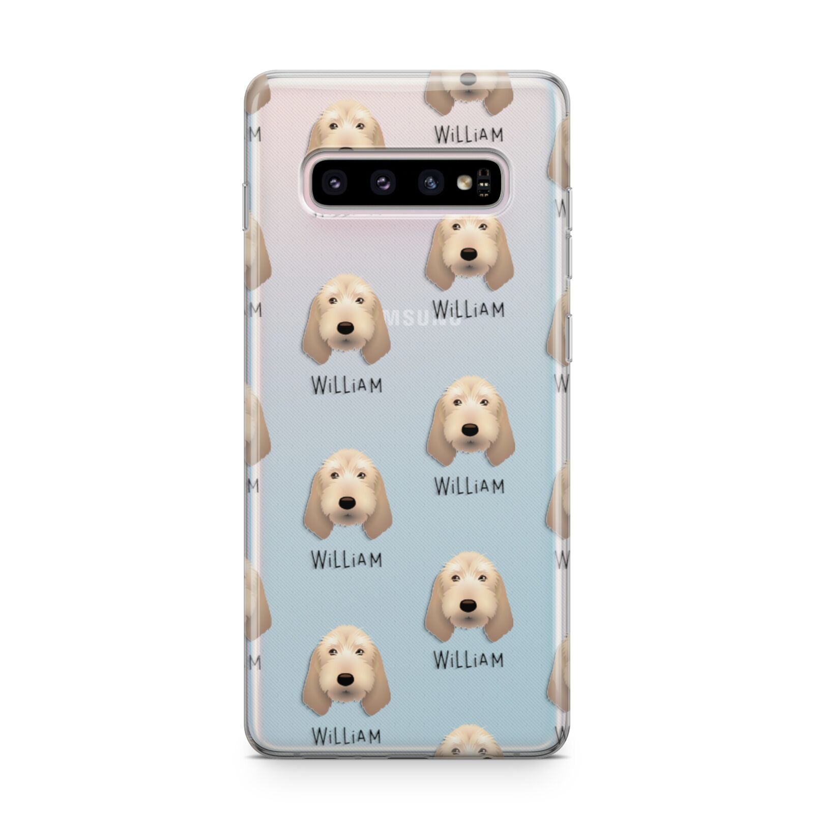 Basset Fauve De Bretagne Icon with Name Samsung Galaxy S10 Plus Case