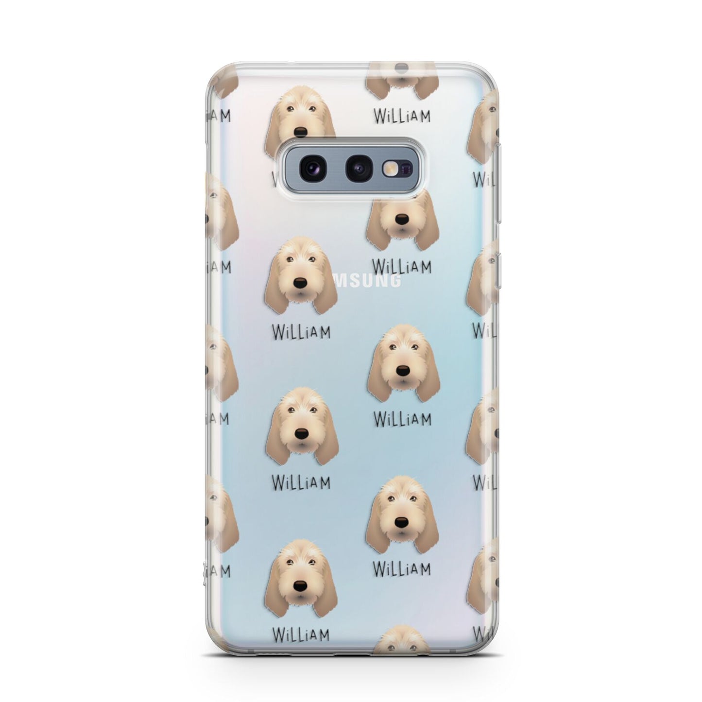 Basset Fauve De Bretagne Icon with Name Samsung Galaxy S10E Case