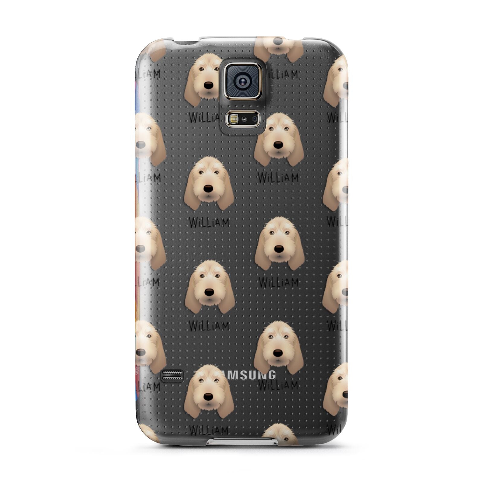 Basset Fauve De Bretagne Icon with Name Samsung Galaxy S5 Case