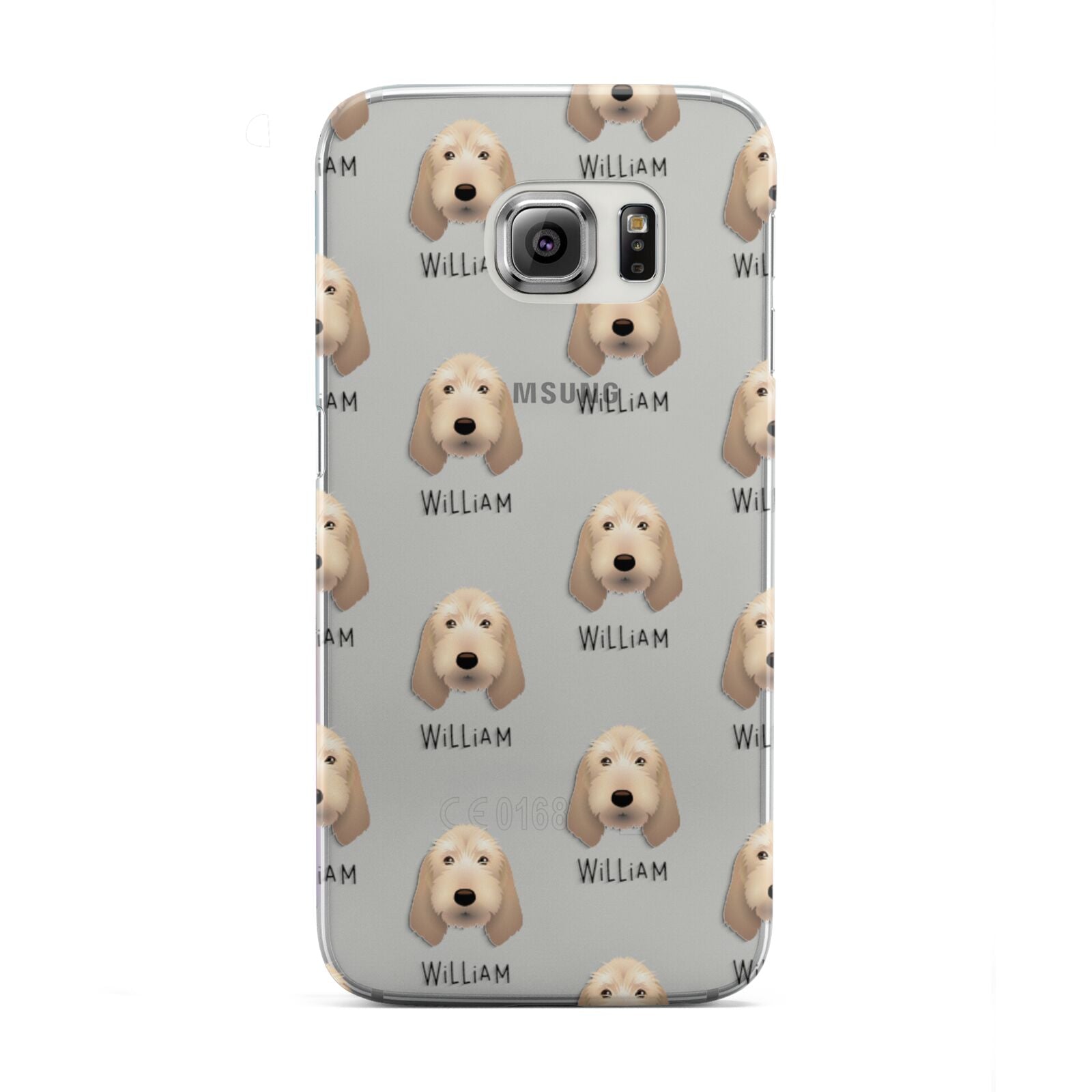 Basset Fauve De Bretagne Icon with Name Samsung Galaxy S6 Edge Case