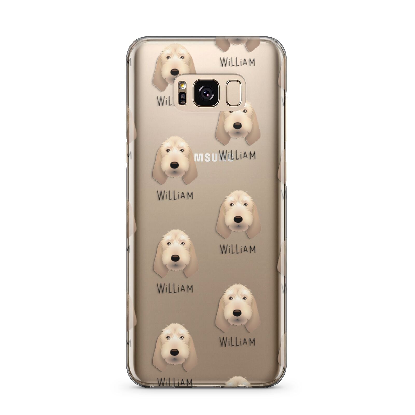 Basset Fauve De Bretagne Icon with Name Samsung Galaxy S8 Plus Case