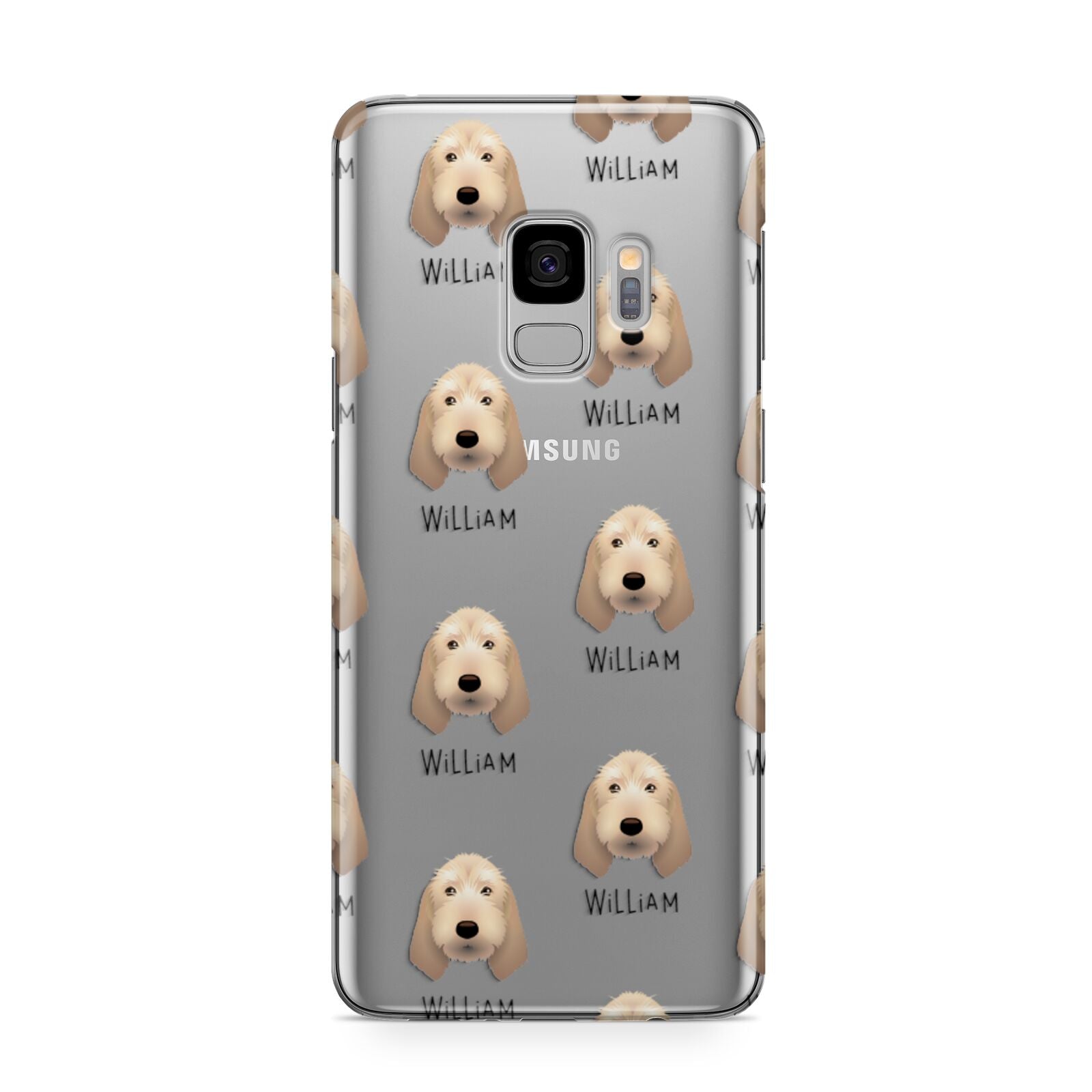 Basset Fauve De Bretagne Icon with Name Samsung Galaxy S9 Case