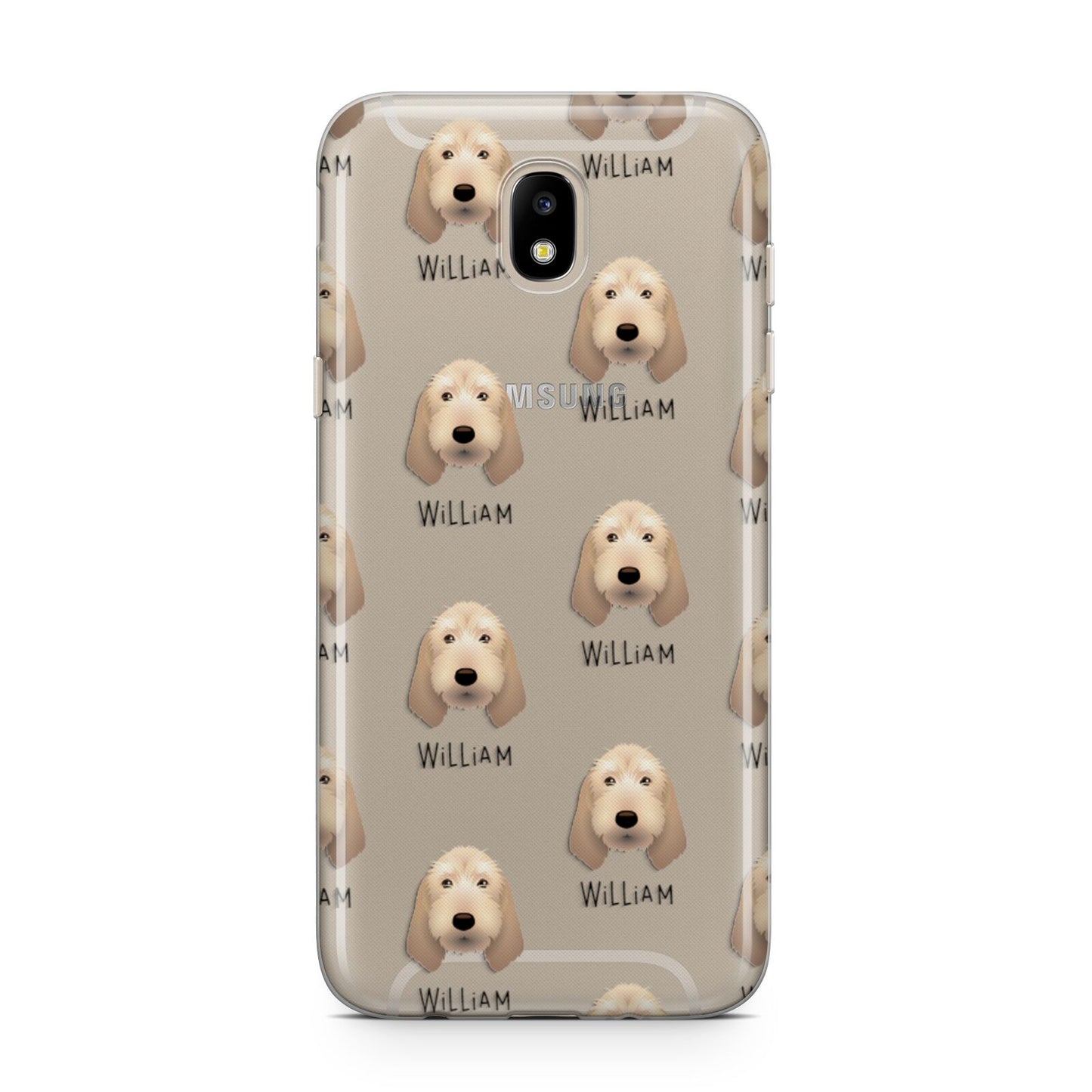 Basset Fauve De Bretagne Icon with Name Samsung J5 2017 Case