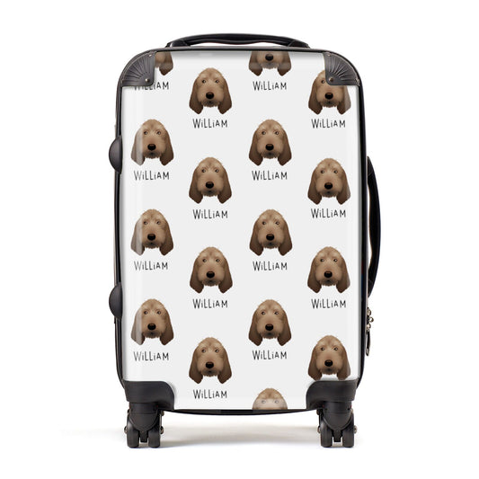 Basset Fauve De Bretagne Icon with Name Suitcase