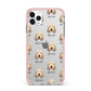 Basset Fauve De Bretagne Icon with Name iPhone 11 Pro Max Impact Pink Edge Case