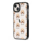 Basset Fauve De Bretagne Icon with Name iPhone 13 Black Impact Case Side Angle on Silver phone