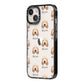 Basset Fauve De Bretagne Icon with Name iPhone 14 Black Impact Case Side Angle on Silver phone