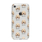 Basset Fauve De Bretagne Icon with Name iPhone 8 Bumper Case on Silver iPhone