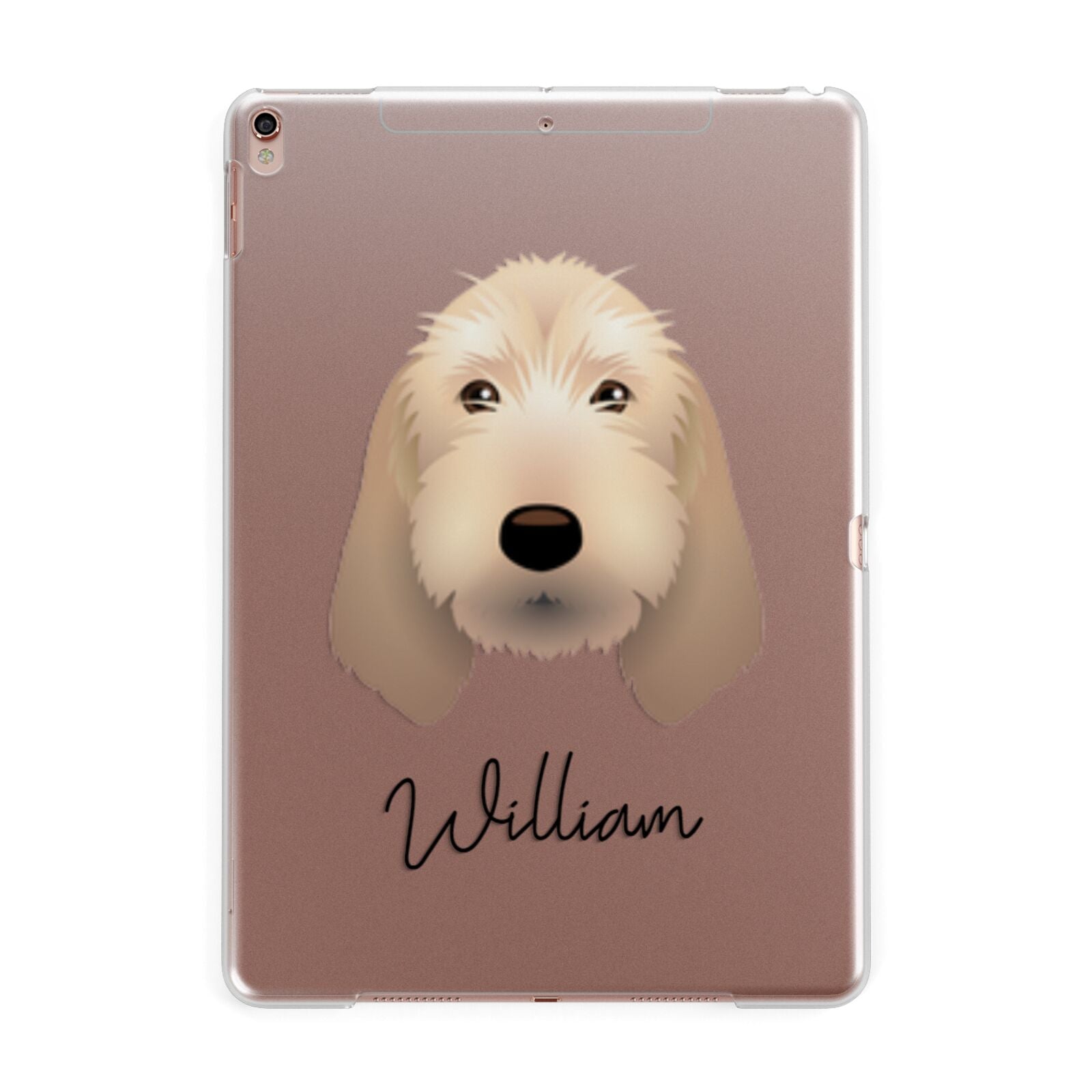Basset Fauve De Bretagne Personalised Apple iPad Rose Gold Case