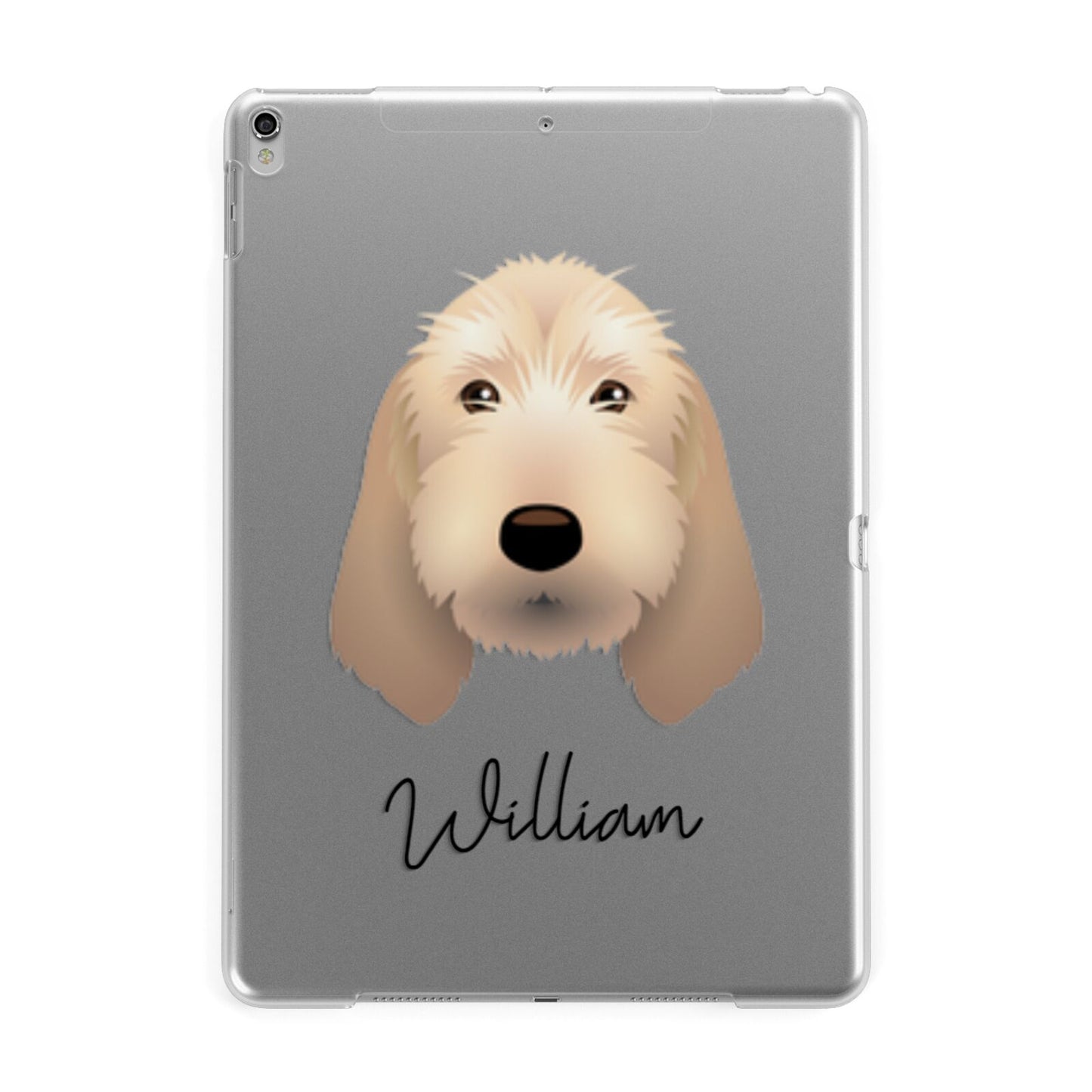 Basset Fauve De Bretagne Personalised Apple iPad Silver Case