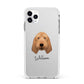 Basset Fauve De Bretagne Personalised Apple iPhone 11 Pro Max in Silver with White Impact Case