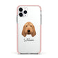 Basset Fauve De Bretagne Personalised Apple iPhone 11 Pro in Silver with Pink Impact Case