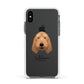 Basset Fauve De Bretagne Personalised Apple iPhone Xs Impact Case White Edge on Black Phone