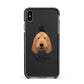 Basset Fauve De Bretagne Personalised Apple iPhone Xs Max Impact Case Black Edge on Black Phone