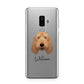 Basset Fauve De Bretagne Personalised Samsung Galaxy S9 Plus Case on Silver phone